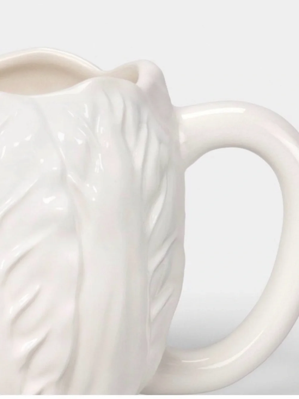 Threshold White Ceramic Leaf-Textured Teapot and Mug Set